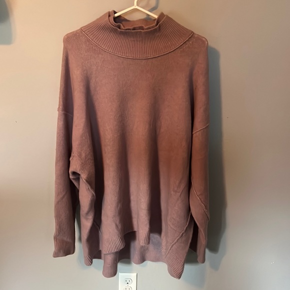 Free People Double Collar High/Low Sweater - Picture 1 of 4